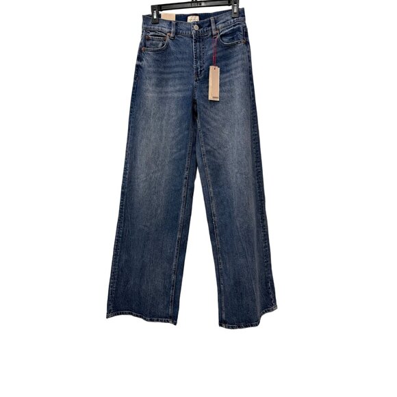 New Alice & Olivia Jeans Women's Size 26 TRISH MID RISE BAGGY JEAN brooklyn blue - Picture 2 of 15